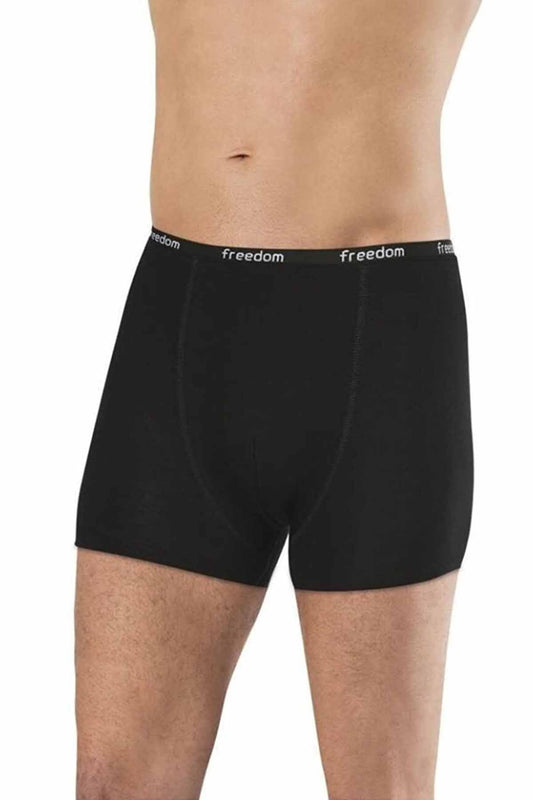 Bamboo Solid Color Men's Boxer Black 1275 A