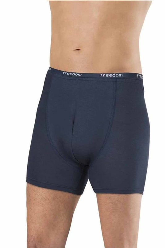 Bamboo Solid Color Men's Boxer Navy Blue 1275 A