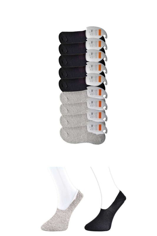 Black And Gray Men's Beret Socks 9 Pairs Piamoda