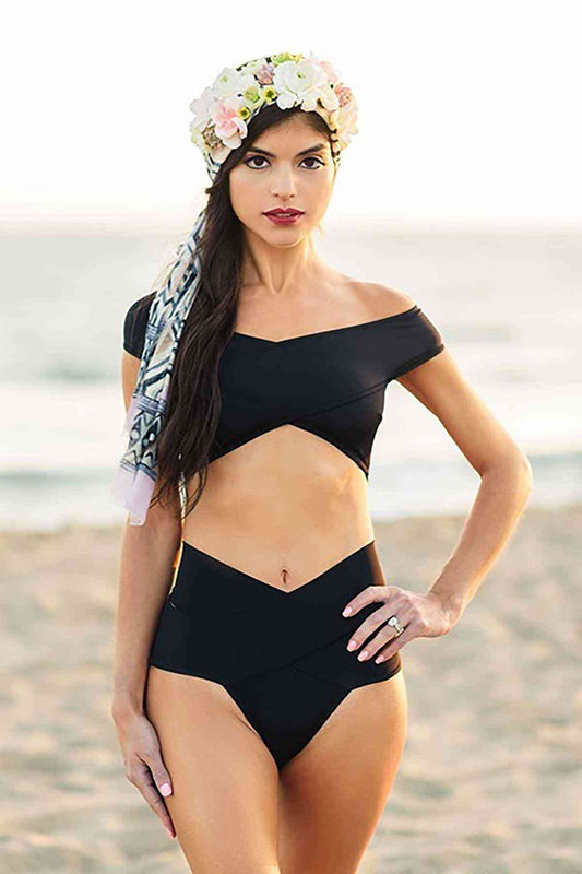 Custom Design Black Bikini Set Women Swimwear Swimsuit