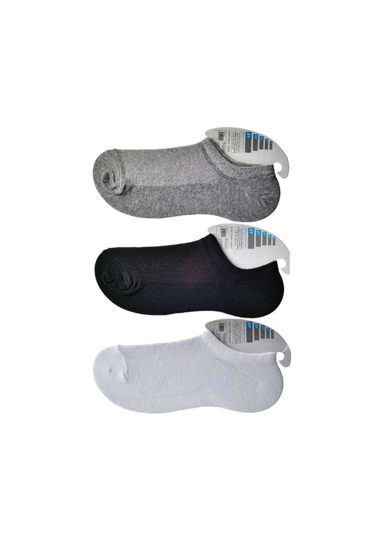 Black Grey And White Men's Invisible Socks 12 Pairs Piamoda