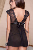 Black Lace Womens Nightgown Sleepwear Sexy Sleepwear Sexy Lingerie Lace Lingerie Babydoll Underwear