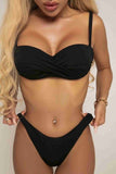 Brazilian Chic Bikini Suit Black Piamoda