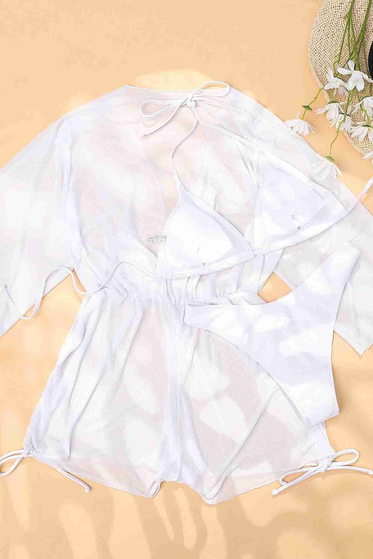 Tulle Pareo Beach Dress Cover Up Kimono