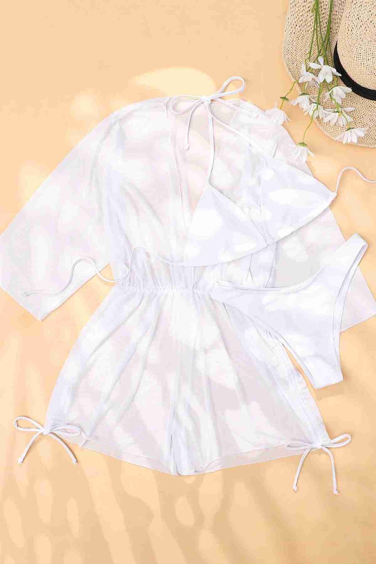 Tulle Pareo Beach Dress Cover Up Kimono