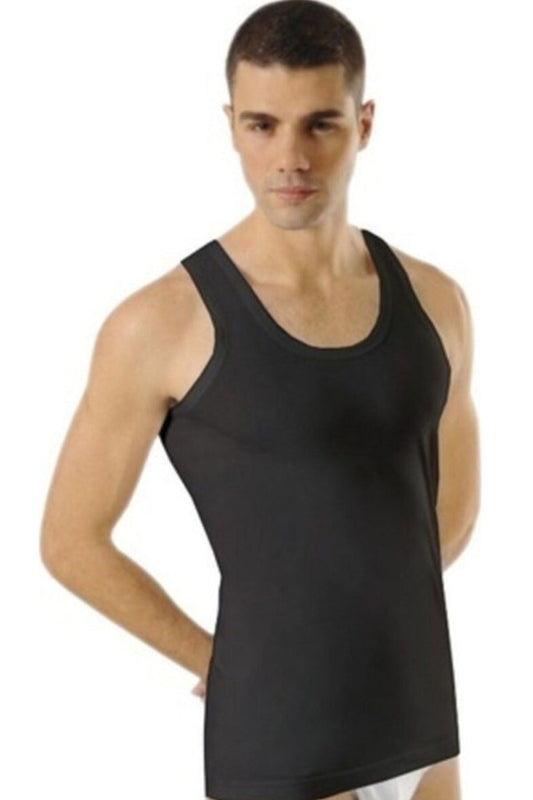 Classic Men's Tank Top with Thick Strap Black 1151 A