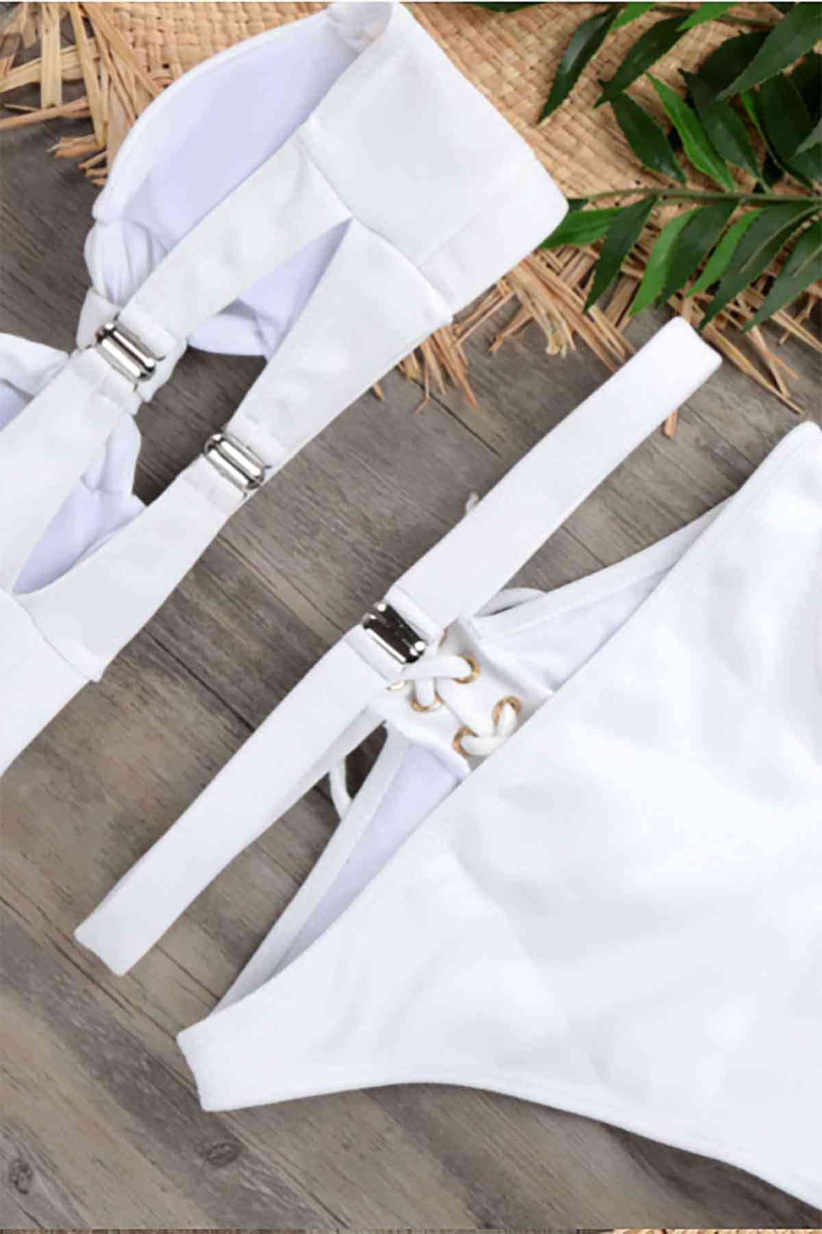 Custom Design Bikini Suit White Piamoda
