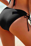 Custom Design Tie Down Bikini Bottom Black Piamoda