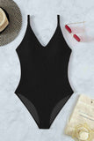 Custom Fabric Cross Back Neckline Swimsuit Swimsuit Black Piamoda