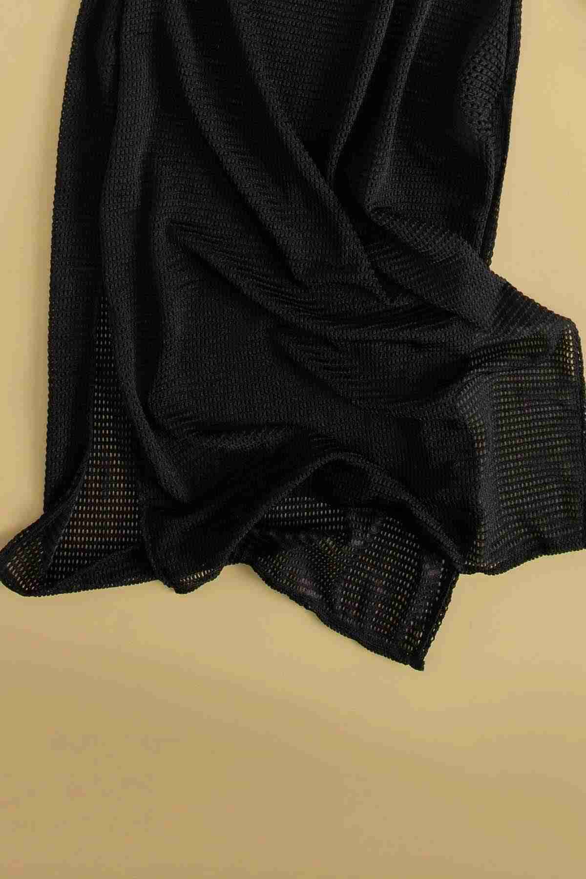 Benutzerdefinierte Stoff stilvolle Pareo Strandkleid Kimono Kaftan schwarz