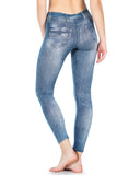 Jeans-Look Damen Leggings 440