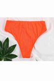 High Waist Bikini Bottom Orange Piamoda