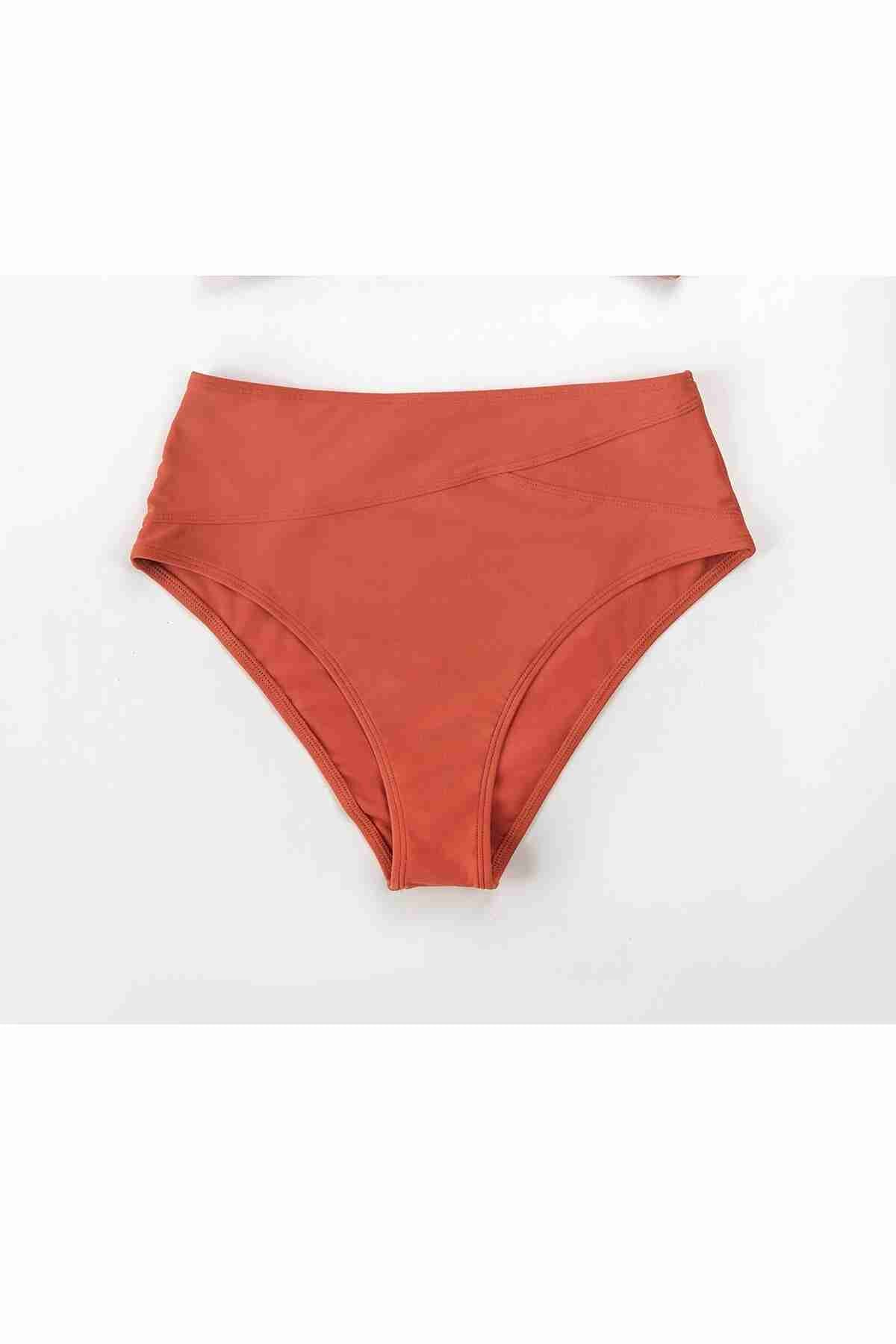 High Waist Bikini Bottom Red Piamoda