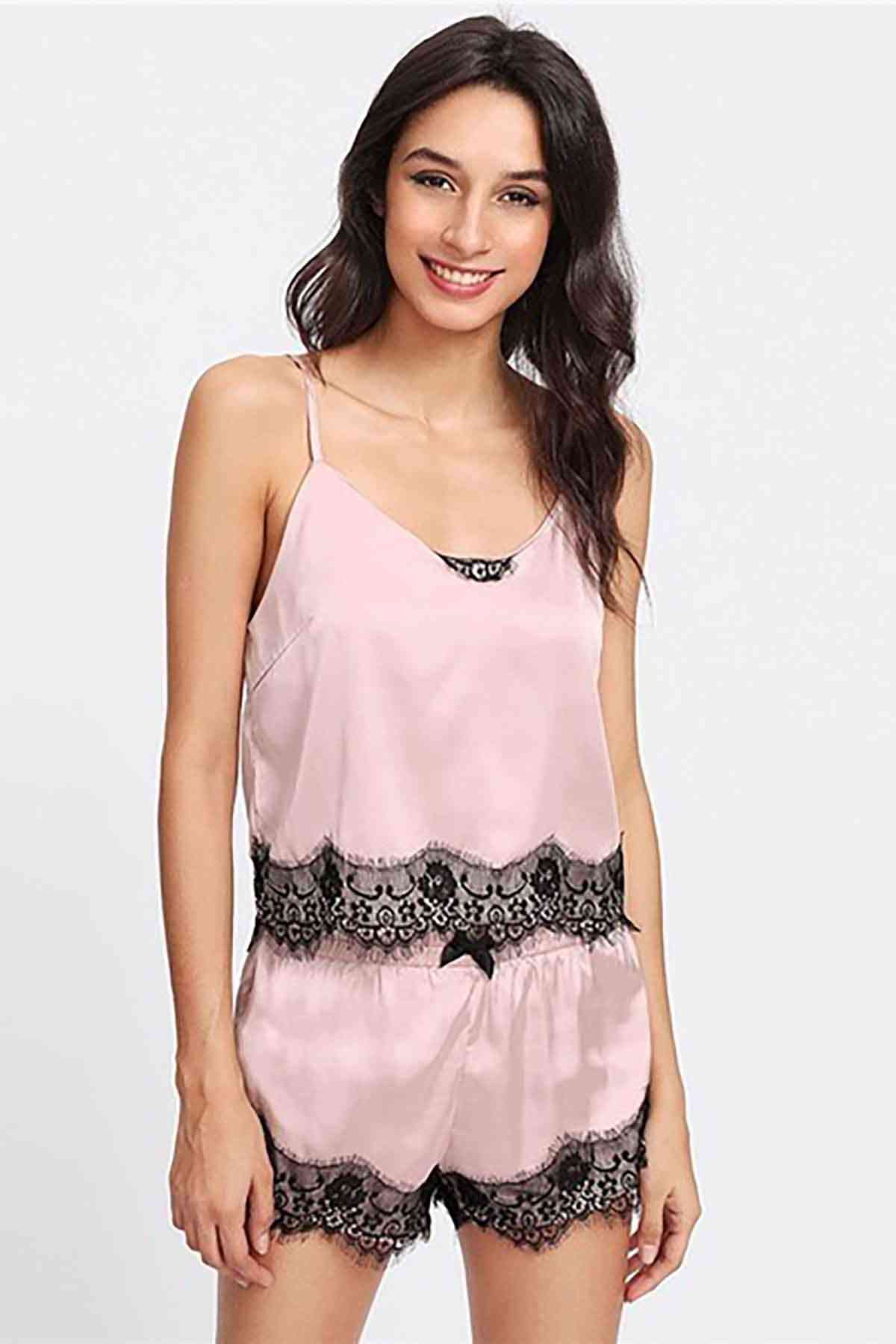 Lace Satin Sorted Nightgown Set Womens Nightgown Sleepwear Sexy Sleepwear Sexy Lingerie Lace Lingerie Babydoll Underwear