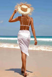Lace Pareo Beach Dress White Piamoda