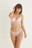 Powder Backed Cross Lace Bralet Suit 5527