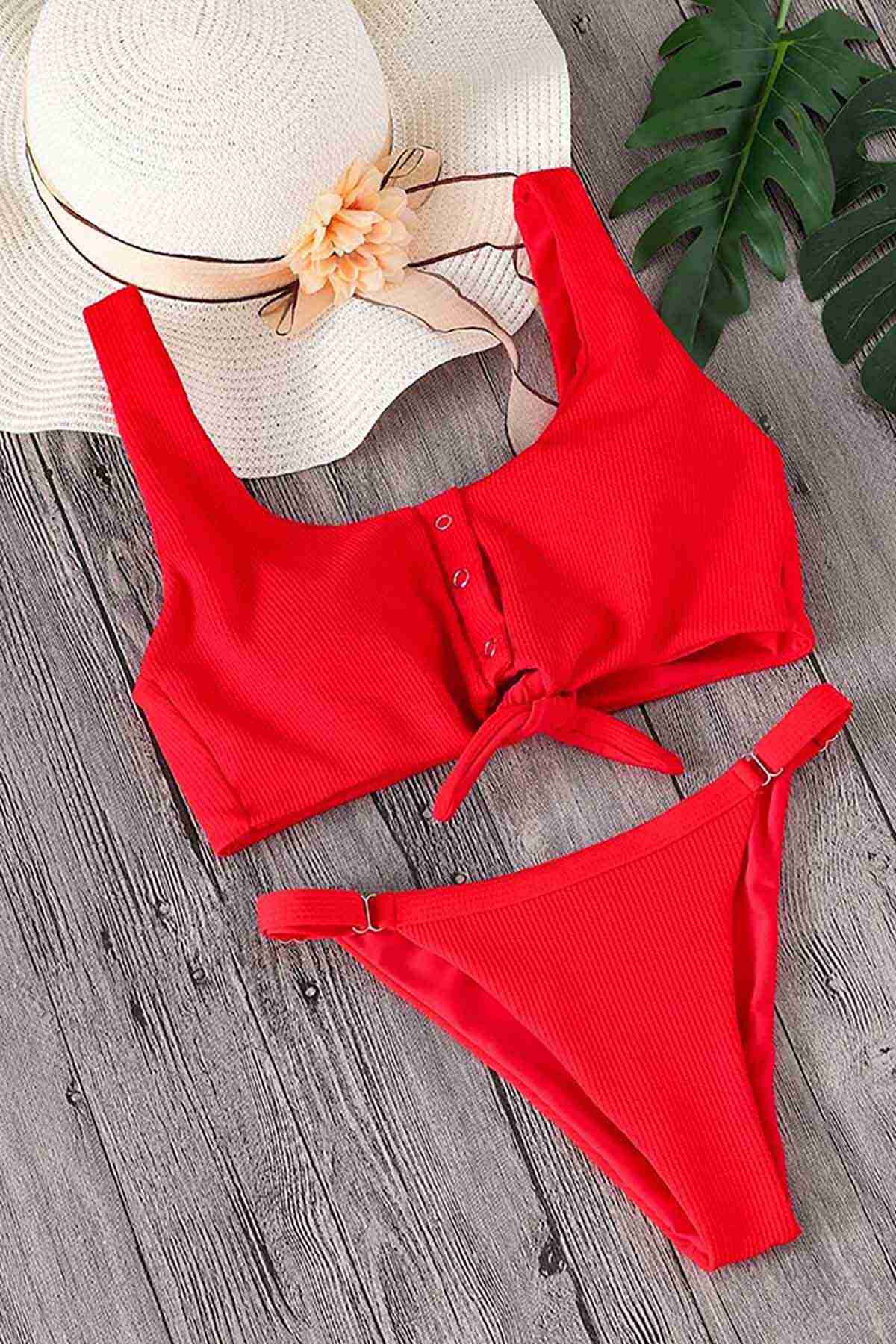 Red Stylish Bikini Bottom