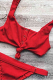 Red Bikini Set Women Swimwear Swimsuit