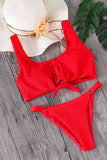 Red Bikini Set Women Swimwear Swimsuit