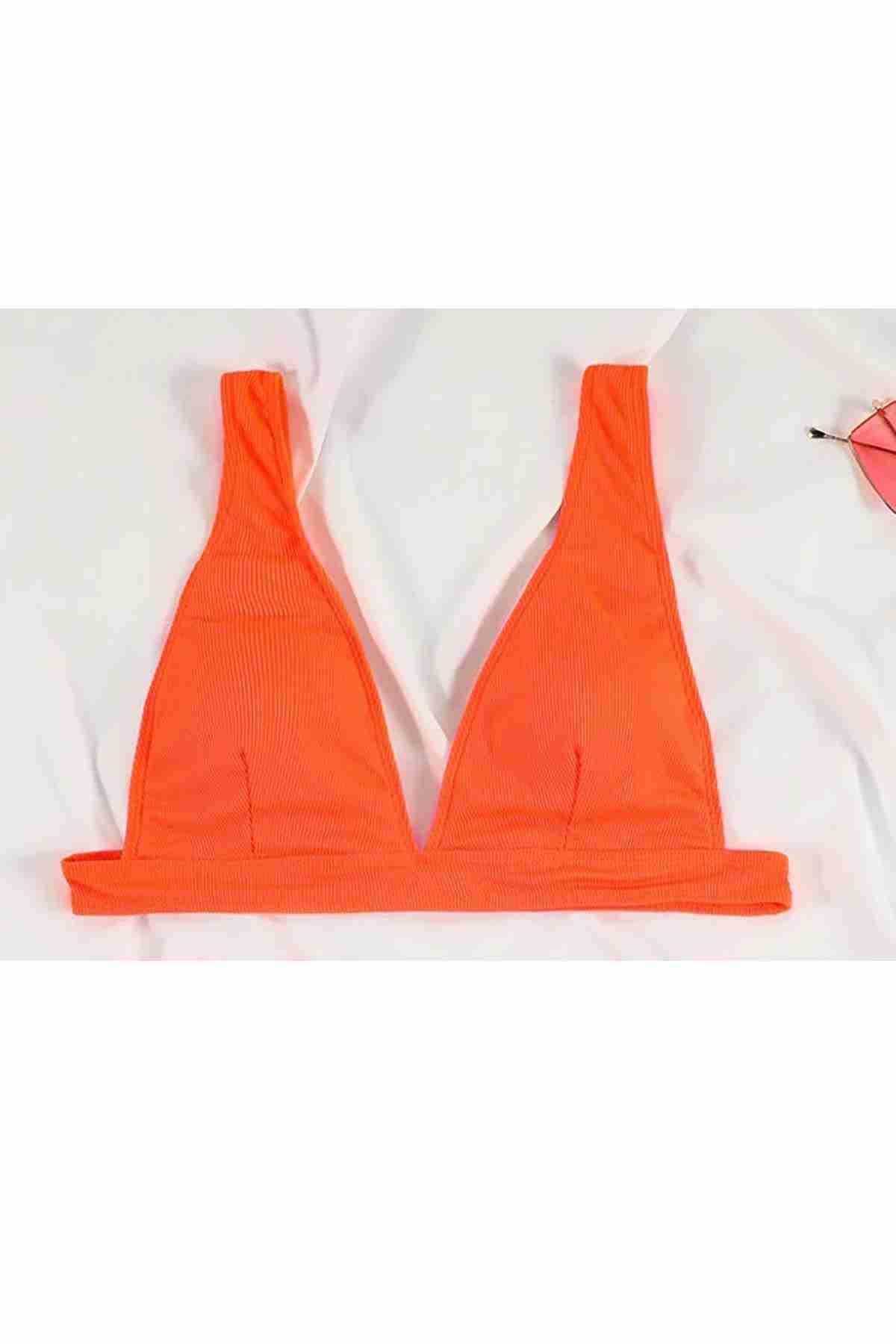 Stylish Bikini Top Orange Piamoda