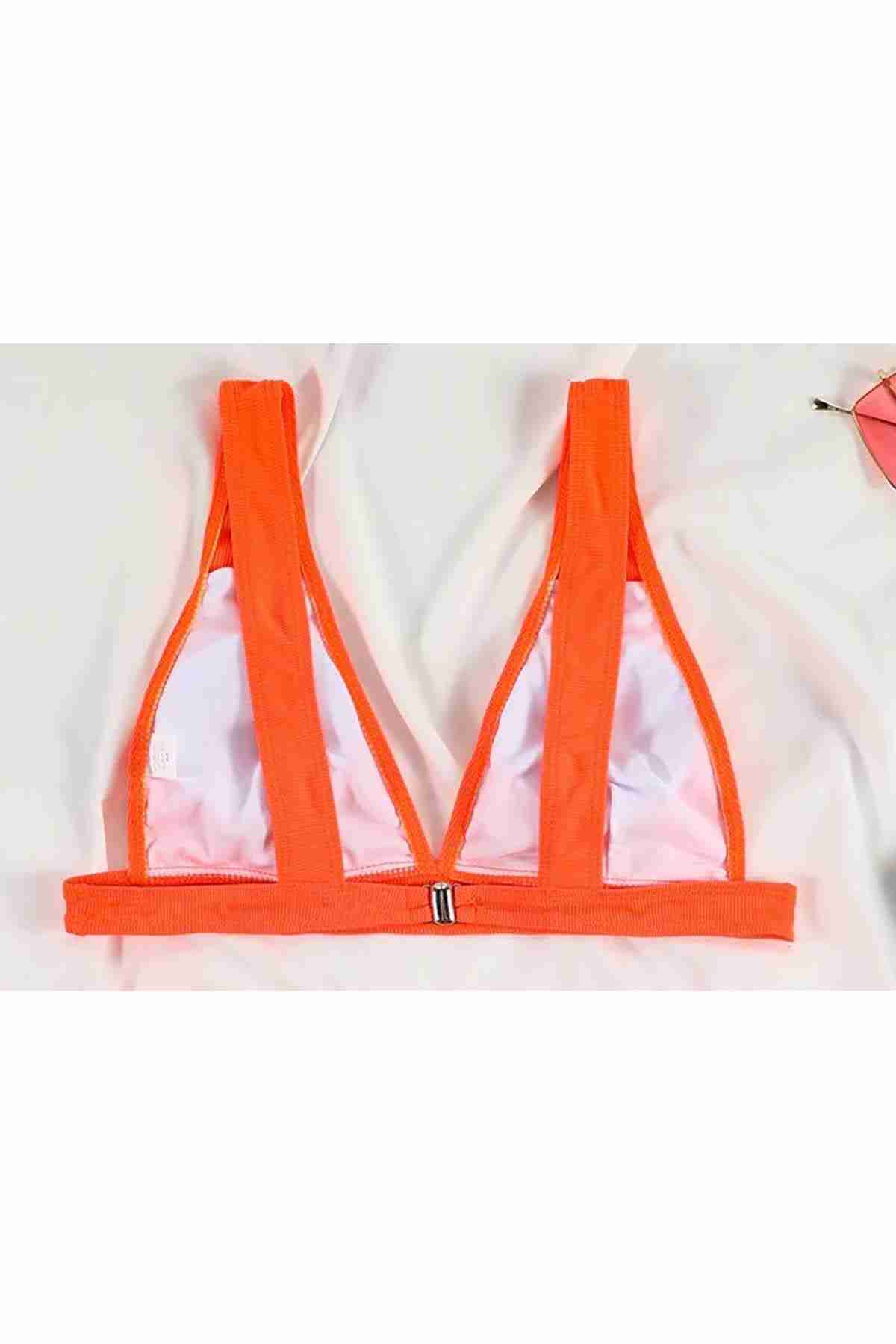 Stylish Bikini Top Orange Piamoda