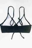 Stylish Bikini Top with Tie Up Black Piamoda