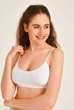 White Bustier with Padded Rope Strap Piamoda