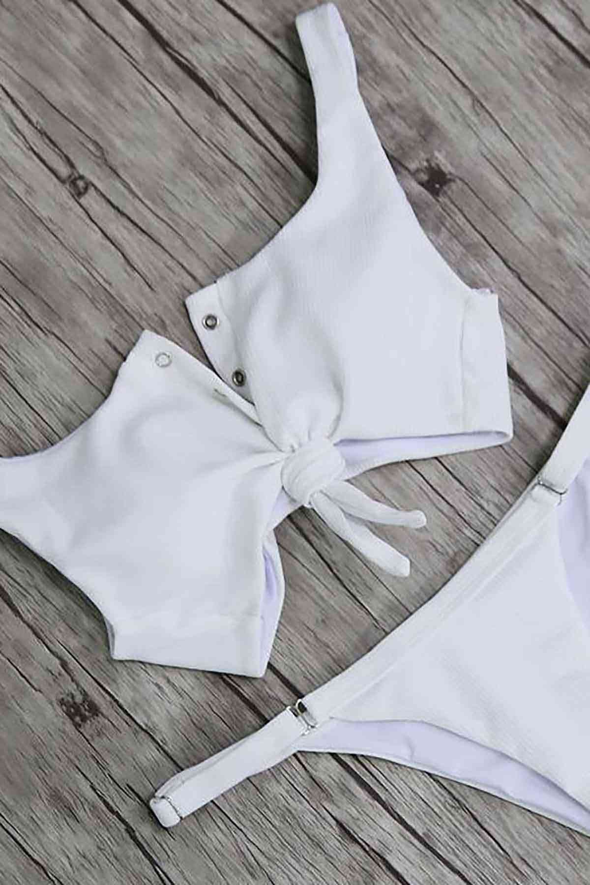 White Bikini Set Women Swimwear Swimsuit