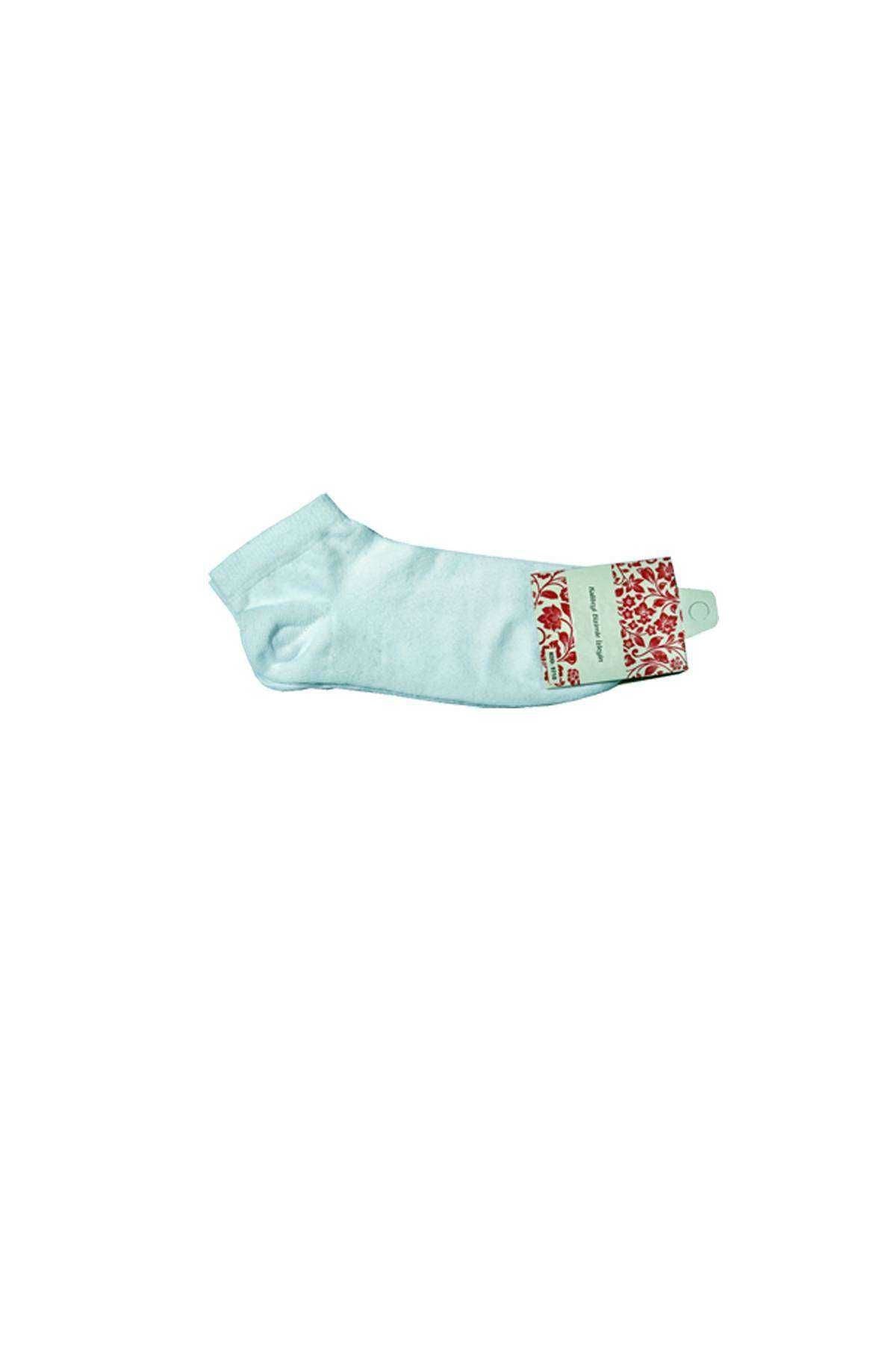 White Women's Ankle Socks 12 Pairs Piamoda