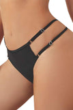 Women's Fancy Underwear Thong Panties Perfect Fall D253 Black