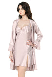 Women's Satin Short Nightgown & Morning Robe Set