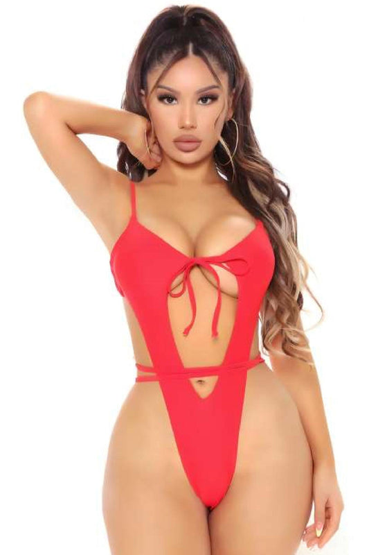 Women Babydoll Fancy Harness Erotic Outfit 2051 Red
